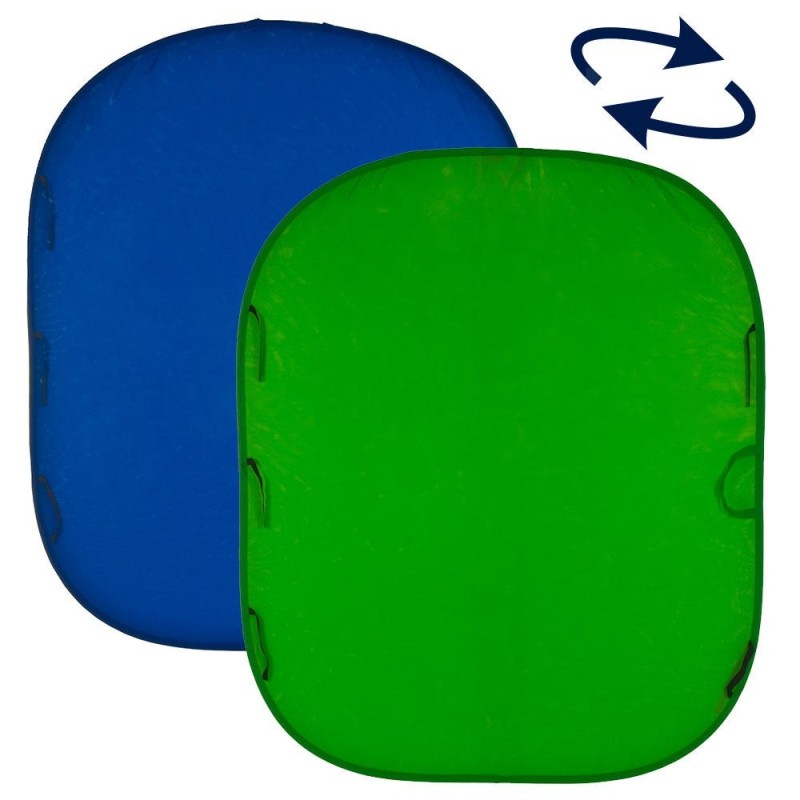 FONDO PLEGABLE LISO DOBLE CARA CHROMA KEY VERDE/ AZUL  1,5 X 1,8 M MANFROTTO - LLLC5687