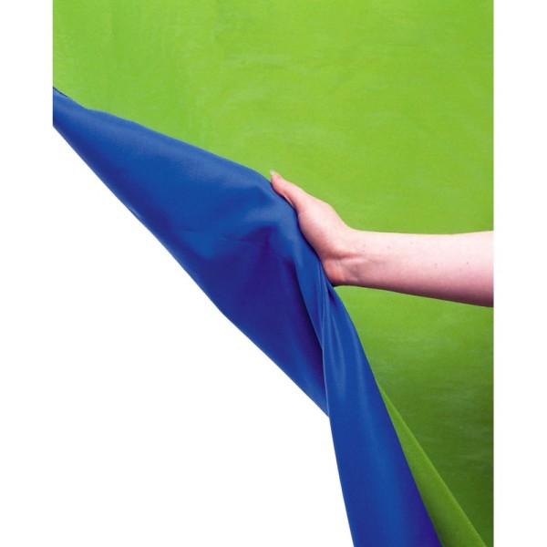 FONDO CORTINA TELA REVERSIBLE CHROMA KEY AZUL/ VERDE 3 X 3.5 M MANFROTTO- LLLC5787