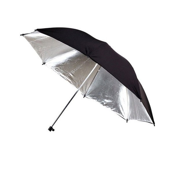 PARAGUAS REVERSIBLE PLATA/ BLANCO 101 CM PHOTTIX - P85420