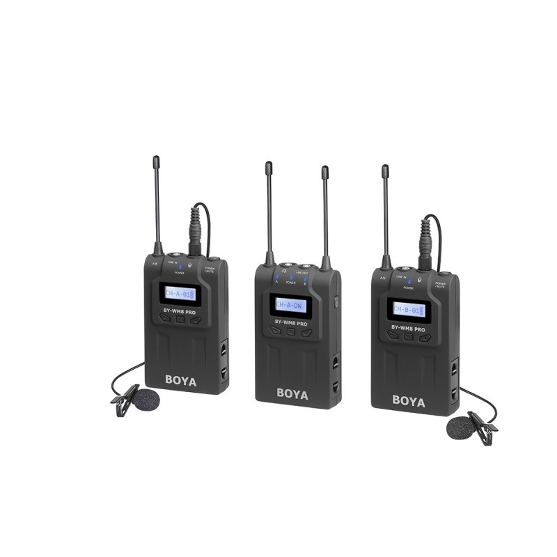 MICRÓFONO INALÁMBRICO UHF PRO KIT 2TX Y 1RX BOYA - BYWM8PROK2