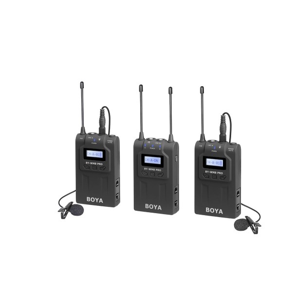 MICRÓFONO INALÁMBRICO UHF PRO KIT 2TX Y 1RX BOYA - BYWM8PROK2