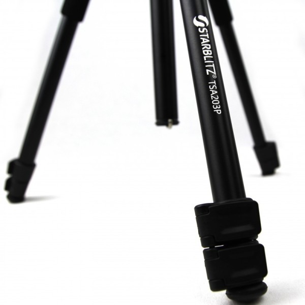 TRIPODE DE ALUMINIO TSA203P KIT CON CABEZAL Y MANGO STARBLITZ - TSA203P