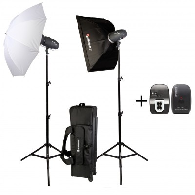 FLASH ESTUDIO 2 UNIDADES 200 W CON ACCESORIOS STARBLITZ - SHARK200KIT
