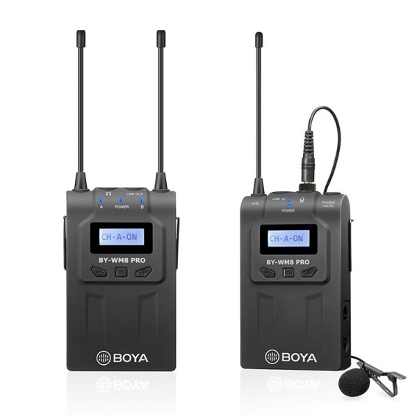 MICRÓFONO INALÁMBRICO UHF PRO 1TX Y 1RX BOYA - BYWM8PROK1