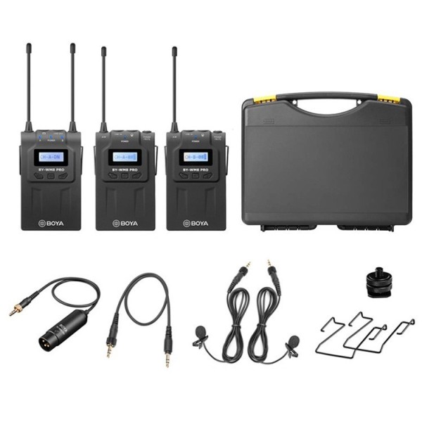 MICRÓFONO INALÁMBRICO UHF PRO KIT 2TX Y 1RX BOYA - BYWM8PROK2
