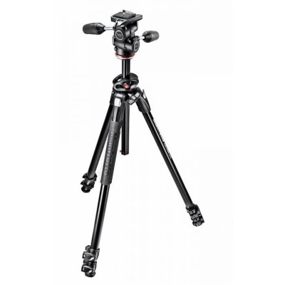 TRÍPODE 290 DUAL CON RÓTULA 3 WAY ALUMINIO MANFROTTO- MFMK290DUA3-3W