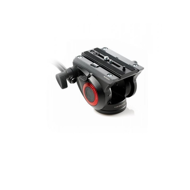 RÓTULA VIDEO MVH500AH CON ZAPATA RÁPIDA 500PLONG BASE PLANA 3/8'' MANFROTTO - MFMVH500AH