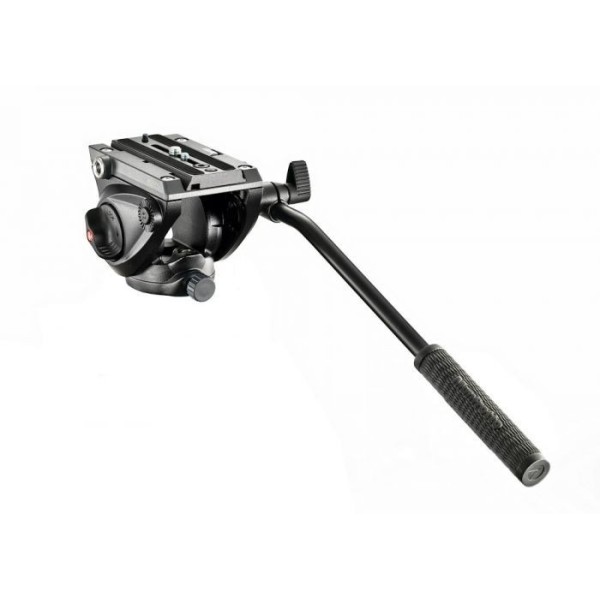 RÓTULA VIDEO MVH500AH CON ZAPATA RÁPIDA 500PLONG BASE PLANA 3/8'' MANFROTTO - MFMVH500AH
