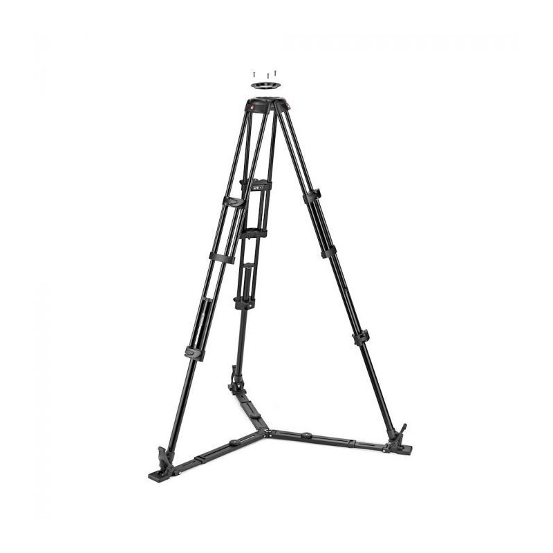 TRÍPODE DOBLE PATA RÓTULA FLUIDA 504 SEMIESFERA 75 MM EN CARBONO ESTABILIZADOR A MEDIA ALTURA MANFROTTO- MFMVTTWINGC