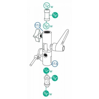 ADAPTADOR CON RÓTULA PARA PARAGUAS MANFROTTO - MF026