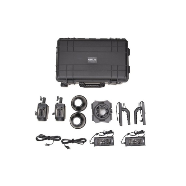 FOCOS LED FORZA 60 KIT 2 UNIDADES CON ACCESORIOS Y MALETA NANLITE - NA1220222KIT